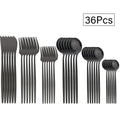 Ljojo 36-Piece Stainless Steel Cutlery Set for Western Kitchen Dinnerware
