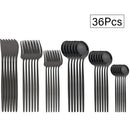 Ljojo 36-Piece Stainless Steel Cutlery Set for Western Kitchen Dinnerware