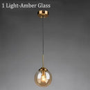 Italian Designer Glass Ball Chandelier: LED Ceiling Lamp by Ljojo for Dining & Living Room Lighting