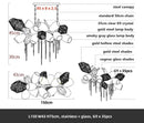 Ljojo Luxury Villa Glass Shades LED G9 Chandelier Living Room Stairs Art Metal Chandelier