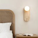 Japanese Wabi Sabi Natural Stone Wall Sconce for Bedroom & Living Room by Ljojo