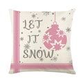 Christmas Party Pillowcase with Santa Claus & Snowman Print for Home Decoration by Ljojo.