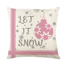 Christmas Party Pillowcase with Santa Claus & Snowman Print for Home Decoration by Ljojo.
