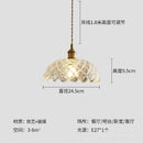 Ljojo Retro Restaurant Pendant Light Chandelier LED Lamp Glass Flower for Bedroom Living Room Hallway