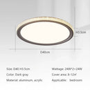 Ljojo Crystal Round LED Ceiling Light | Dimmable Bedroom Study Room Lamp Indoor Lighting
