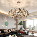Ljojo Luxury Crystal Living Room Chandelier Pendant Light Fixture Glass Indoor Lighting