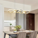 Modern LED Pendent Lamp Gold Aluminum Chandelier for Dining Room by Ljojo