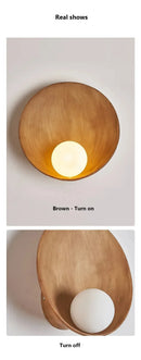 Japanese Style Shell Wall Light LED Indoor Lighting Bedroom Decor Ljojo Wall-mounted