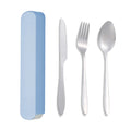 Ljojo 3pc Portable School Dining Set with Case: Knife, Fork, Spoon