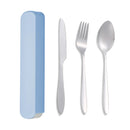 Ljojo 3pc Portable School Dining Set with Case: Knife, Fork, Spoon