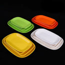 Ljojo Melamine Rectangular Noodle Plate for Hot Pot and Barbecue