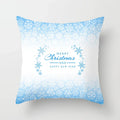 Blue Winter Snowflake Pillowcase for Stylish Christmas Decor by Ljojo