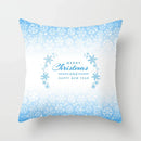 Blue Winter Snowflake Pillowcase for Stylish Christmas Decor by Ljojo