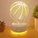 3D Rugby Night Light USB Home Bedroom Decor Ambient Light by Ljojo