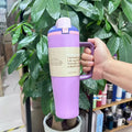 Ljojo 40oz Stainless Steel Vacuum Flask Sport Travel Mug with Handle