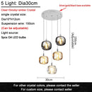 Nordic Luxury Glass LED Pendant Chandelier for Bedroom & Dining Room by Ljojo