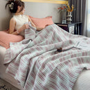Ljojo 100% Cotton Muslin Throw Blanket - Lightweight Breathable Boho Throws