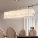 Ljojo Luxury Crystal Ceiling Chandelier LED Modern Chrome Hanging Lamps for Living Room Decor