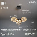LED220V Scandinavian luxury chandelier living room, acrylic lustre for Bedroom Kitchen by Ljojo