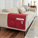 Ljojo Modern Armrest Pad With Storage Layer for Sofa, All Seasons, Khaki Gray