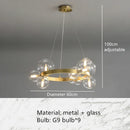 Clear White Glass Ball Chandeliers Cord Adjustable G9 Bulb Good Packaging by Ljojo for Parlor Bedroom Dining Room
