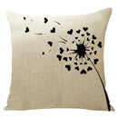 Ljojo Maple Leaf Print Linen Pillowcase for Home Decor and Sofa Comfort