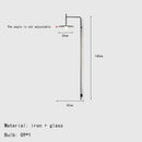 Ljojo Minimalist White Glass Wall Light Fixture Plug-In G9 Bulb for Parlor Bedroom Study