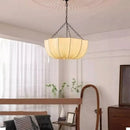 2026 Japanese Iron Chain Ceiling Lamp Retro Fabric Chandelier for Living Room by Ljojo