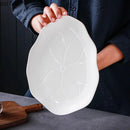 Ljojo Lotus Leaf Shallow Plate for Molecular Cuisine and Sushi
