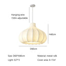 Japanese Pumpkin-Shaped Silk LED Pendant Lights | Wabi-sabi Home Decoration Chandeliers by Ljojo