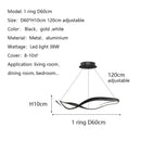 LED Circular Minimalist Pendant Light Luxury by Ljojo | Designer Nordic Dining Room Lamp