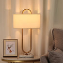 Ljojo Marble Base Table Lamp White Fabric Lampshade