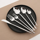 Ljojo 32Pcs Stainless Steel Cutlery Set Silverware Flatware Dinnerware Kit