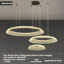 Ljojo Modern LED Ring Chandelier Luxury Restaurant Living Room Bedroom Villa Home Decoration