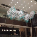 Ljojo Luxury Glass Stone LED Chandelier for Living Room, Modern Pendant Light
