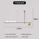 Ljojo Modern Glass Ball Pendant Light LED Chandelier Stylish Nordic Dining Room Decor