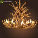 Medieval Wood Branch LED Pendant Chandelier - Stylish Hand-Knitted Design for Home Decor