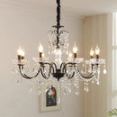 American Retro E14 Candle Chandeliers Lustre Crystal Ceiling Pendant Lights for Bedroom by Ljojo