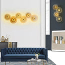 Ljojo Modern Glass Wall Lamp Golden Light Luxury Aisle Bedside Living Room Wall Light