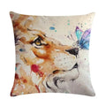 Animal Print Linen Pillowcase by Ljojo - Home Decor Cushion Cover