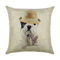 Cute Dog Watercolor Linen Cushion Cover 45*45cm - Ljojo