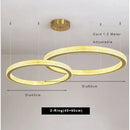 Modern Led Chandelier Pendant Light for Living Room, Ljojo Acrylic Indoor Lighting Fixture.