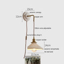IWHD Japan Style Ceramic LED Wall Sconce with Adjustable Copper Arm for Bedroom and Bathroom - Nordic Modern Wandlamp by Ljojo