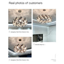 Ljojo Luxury Crystal Chandelier: Modern Gold Bedroom Living Room Lighting Fixtures