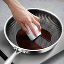 Ljojo 316 Stainless Steel Wok Pan for Induction Gas Stove Cooking