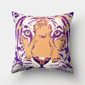 Ljojo Lion Tiger Head Pillowcase for Home Decor - Soft and Stylish Animal Cushion Cover