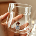 Ljojo 3D Christmas Theme Glass Mug 450ml - Ideal Gift for Girls, Kids, and Lovers