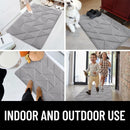 Ljojo Low-Profile Indoor Entry Doormat 80x120 - Non-Slip Absorbent Washable Rug
