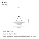 Ljojo French Style Living Room Gypsum Pendant Light Luxury Nordique Villa Bedroom Decor