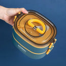 Ljojo 3-Layer Stainless Steel Lunch Box - Leakproof & Microwavable Food Container